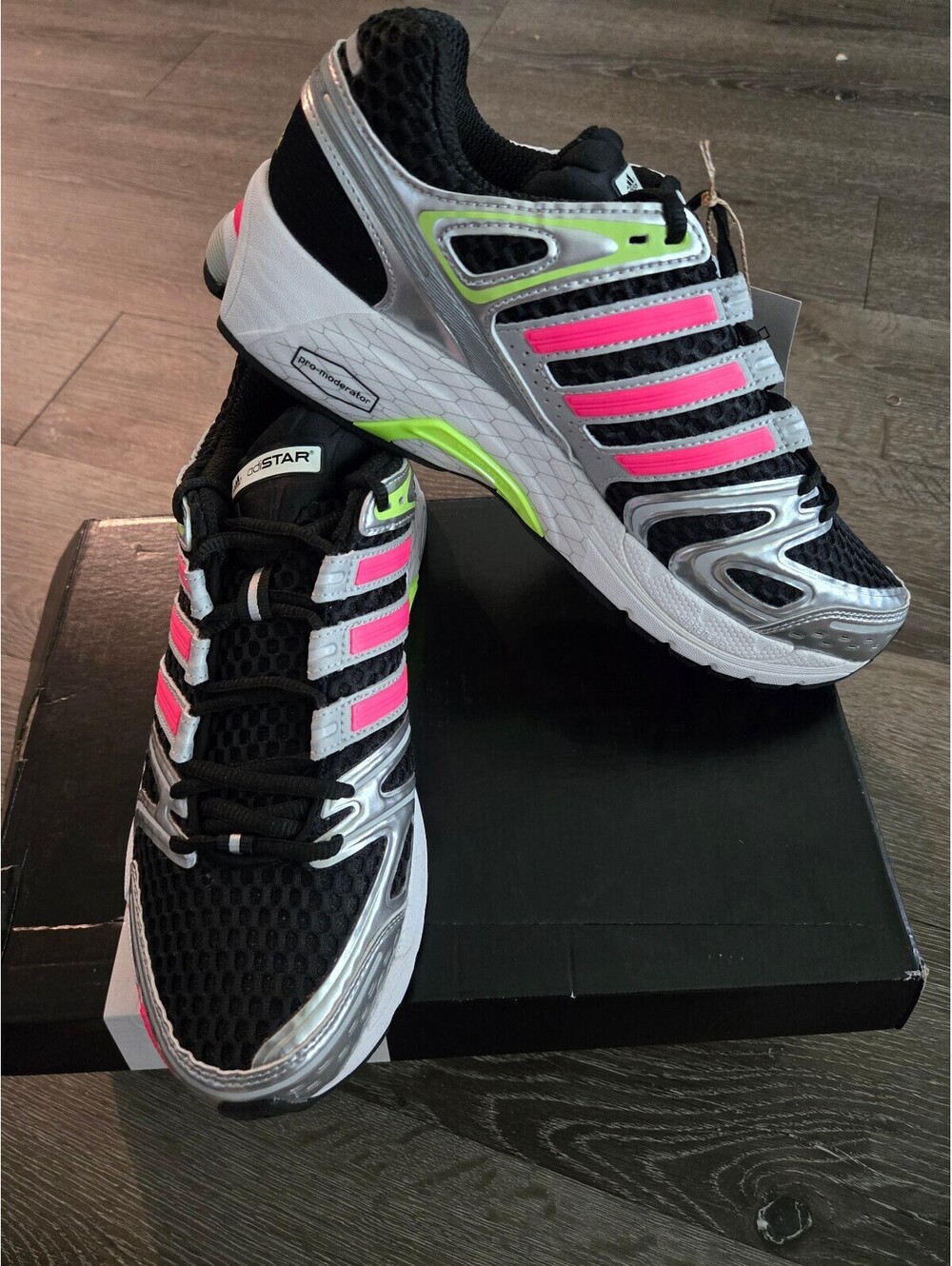 Adidas Adistar Control 5 Core Black Lucid Pink Men Size 8 Women 9 JS0041 NIB